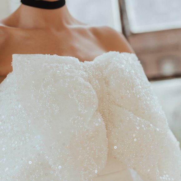 Brooklyn Beaded Bow Mini Dress - Picture 8 of 11